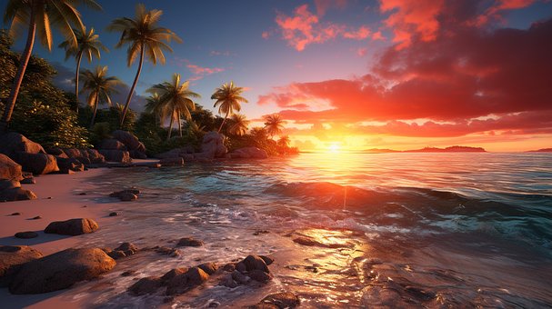 Mar, Playa, Naturaleza, Atardecer, Agua