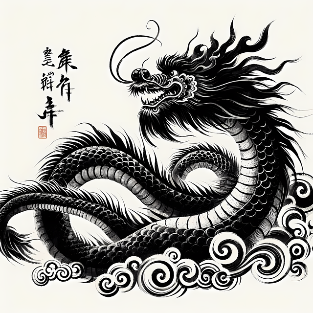 Free Dragon New Year illustration and picture