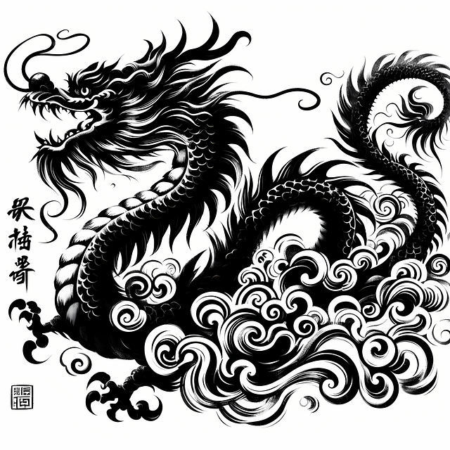 Free Dragon New Year illustration and picture