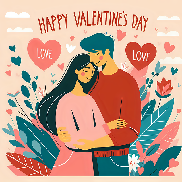 Free ai generated lovers couple illustration