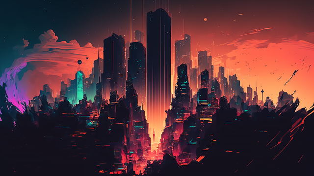Download Ai Generated City Skyscrapers Royalty-Free Stock Illustration ...