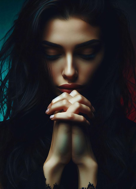 Free praying christian religion illustration
