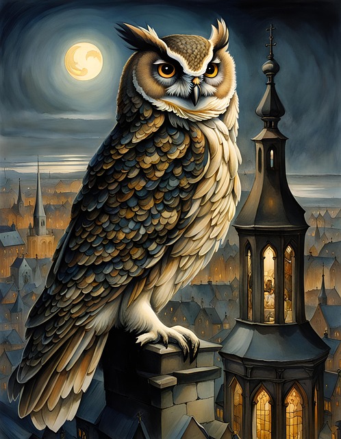 Free ai generated nature owl illustration