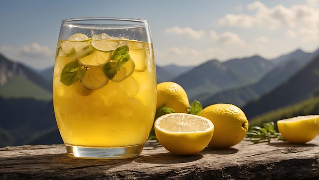 Free ai generated lemon lemonade illustration