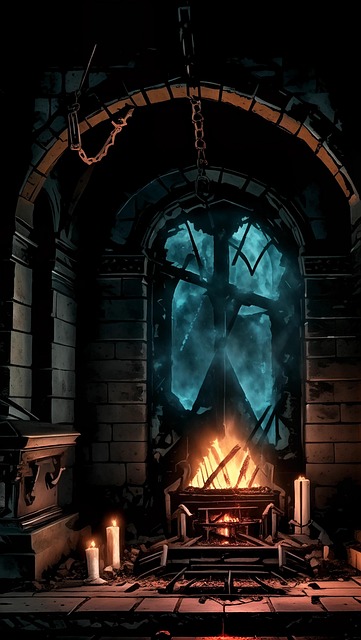 Free ai generated catacomb underground illustration