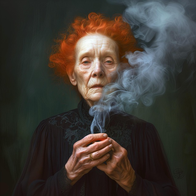 Free ai generated witch elderly illustration