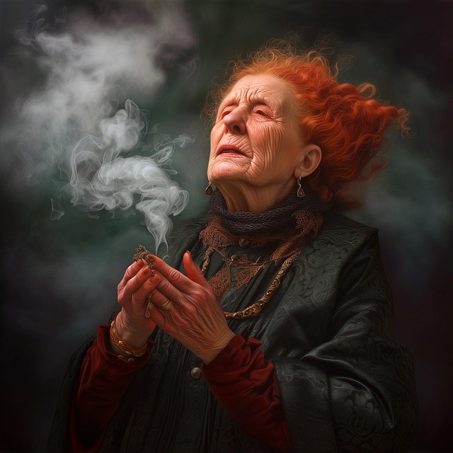 Free ai generated witch elderly illustration