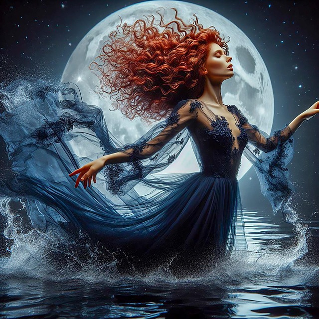 Free ai generated woman sleepwalking illustration