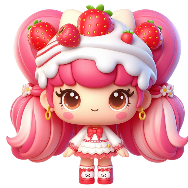 Personagem, Personagem 3D, Morango