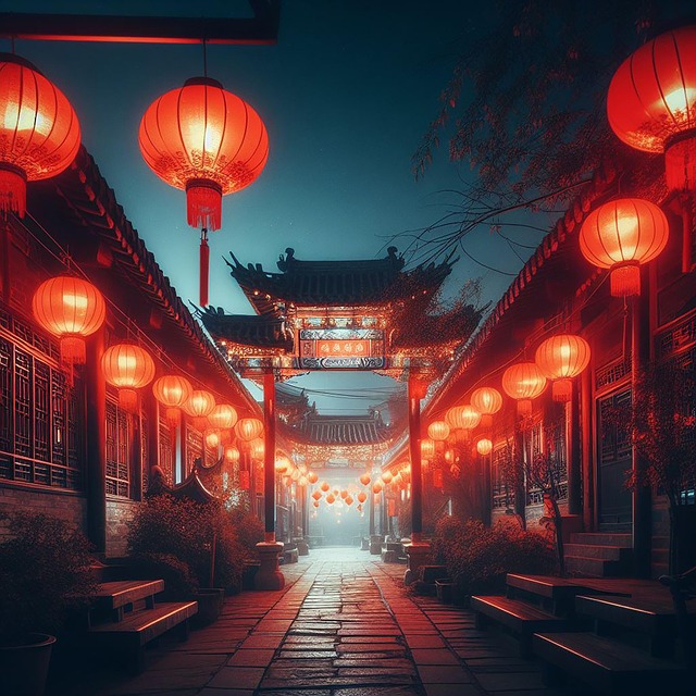 Free ai generated lantern celebration illustration