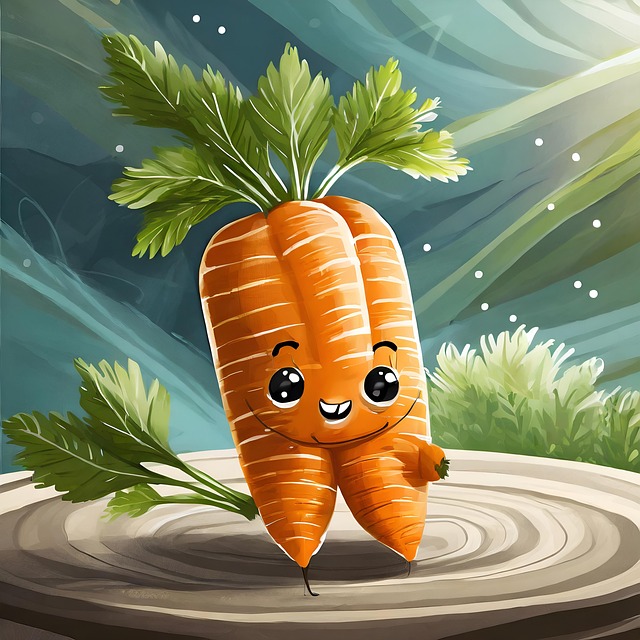 Download free HD stock image of Ai Generated Carrot Free ai generated carrot face illustration