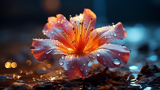 Ai Gerado, Laranja, Flor, Natureza