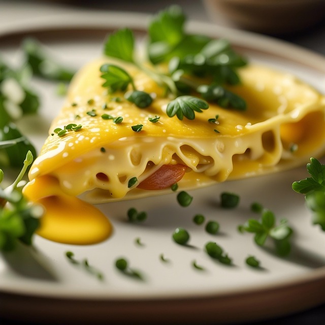 Free ai generated omelette cheese illustration