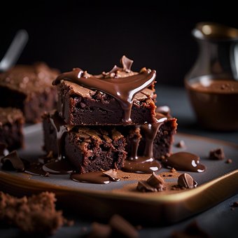 Ai Generado, Chocolate, Pastel, Postre