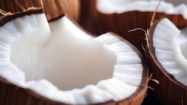 Coco, Comida, Fruta, Blanco, Tropical