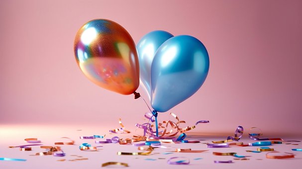 Balões, Celebração, Decoração, Hélio