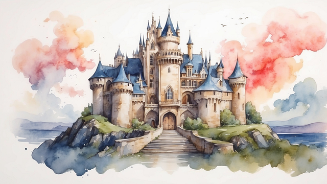 Free ai generated castle palace illustration