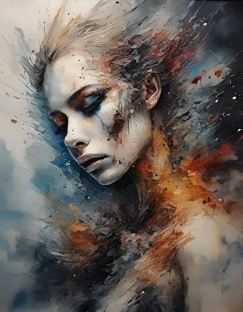 Free ai generated woman sadness illustration