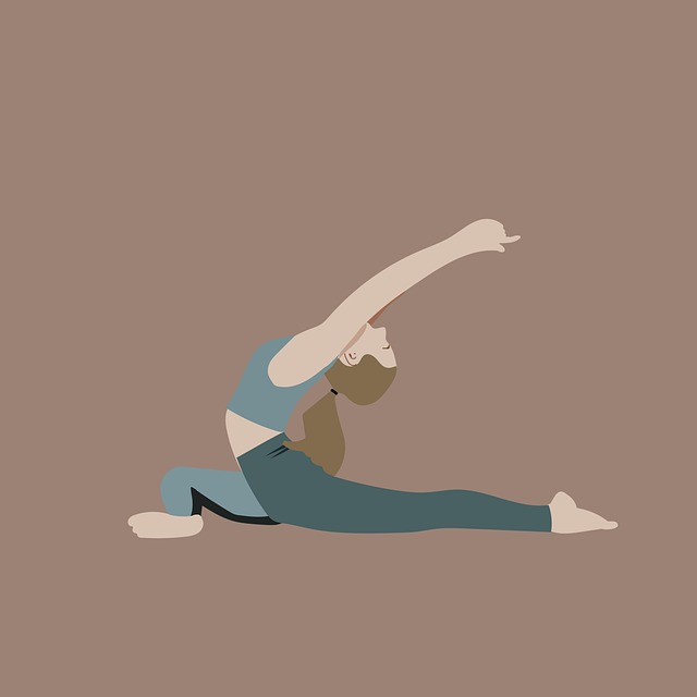 Free woman yoga exercise illustration