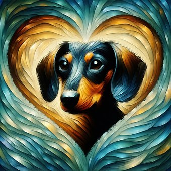 Ai Generiert, Dackel, Hund, Herz