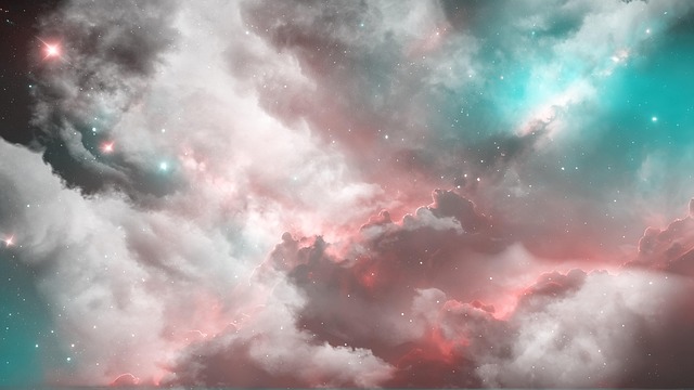 Free sky clouds stars illustration