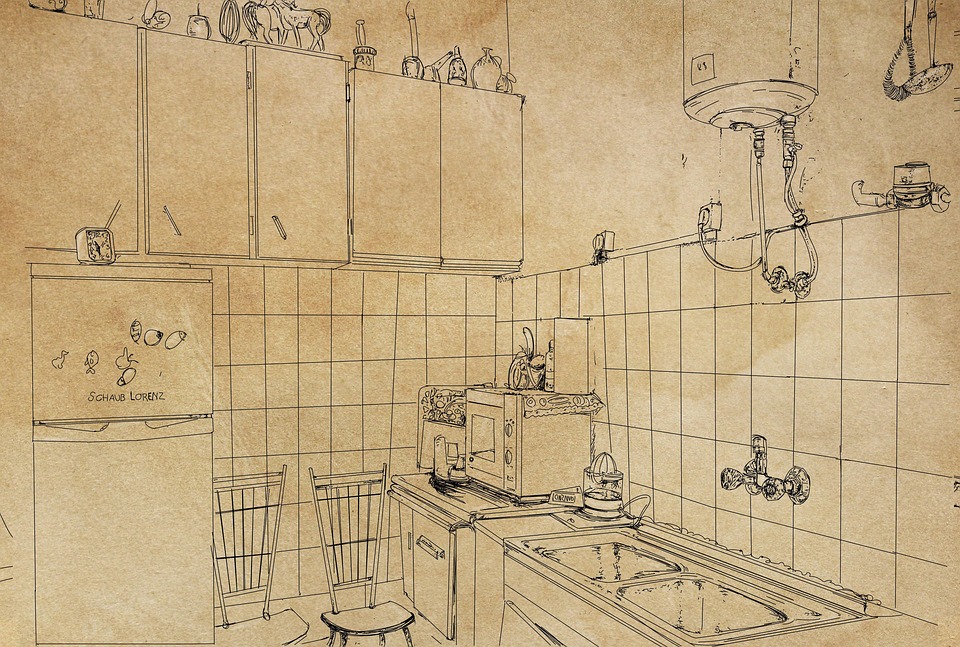 Download Kitchen, Interior Design, Drawing. Royalty-Free Stock ...