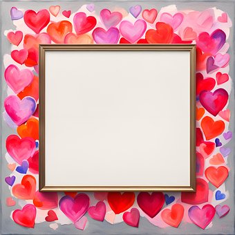 Free Hearts Frame illustration and picture