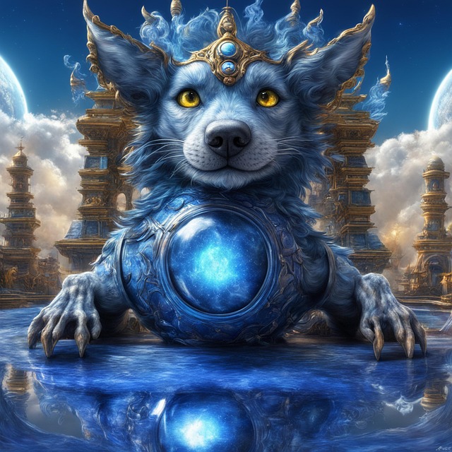 Free ai generated dog king illustration