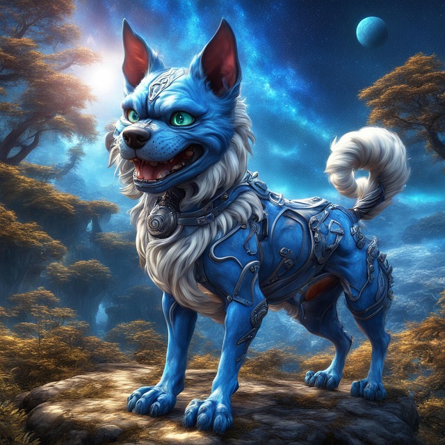 Free ai generated dog king illustration