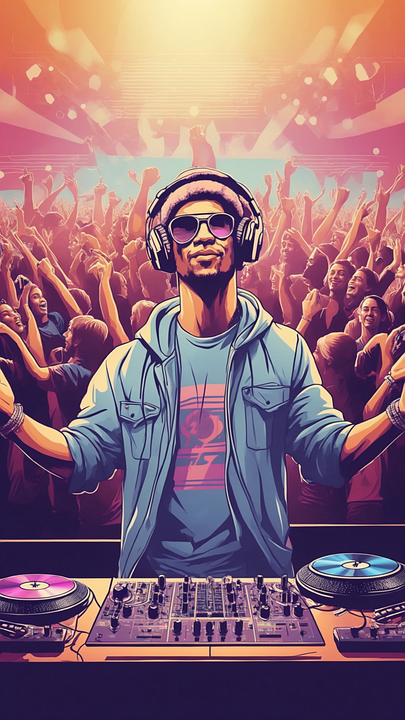 Dj Animation Color Download Dj, Dj Party, Dj Animation. Royalty-Free Stock Illustration ...