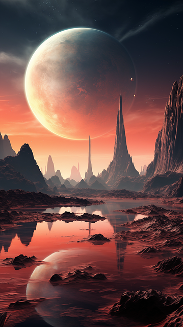 Free landscape surreal planet illustration