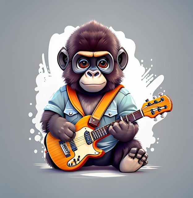 Download free HD stock image of Music Monkey Free music monkey song illustration
