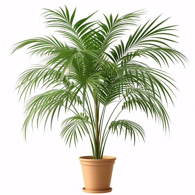 Free ai generated parlor palm pot illustration