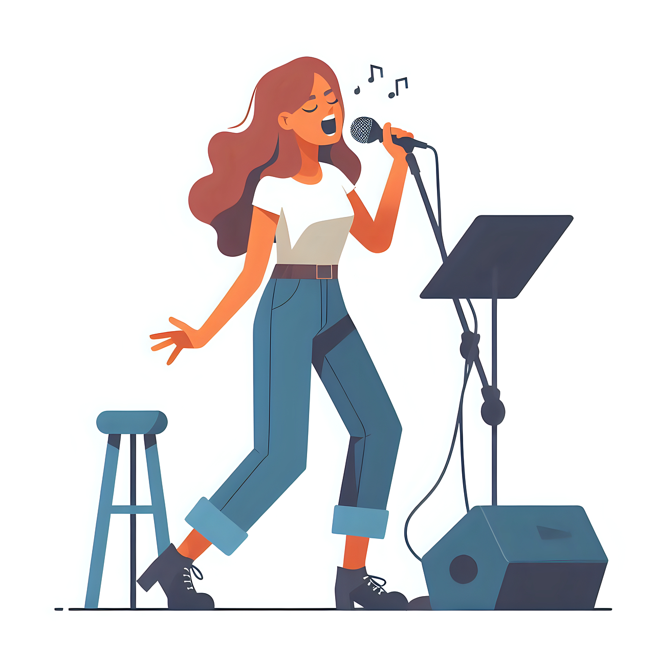 Download Ai Generated, Woman, Singer. Royalty-Free Stock Illustration ...