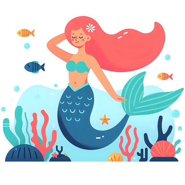 Free ai generated mermaid creature illustration
