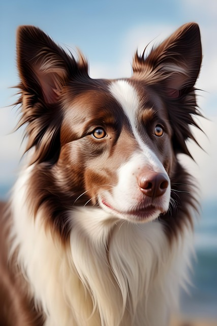 Free ai generated border collie dog illustration