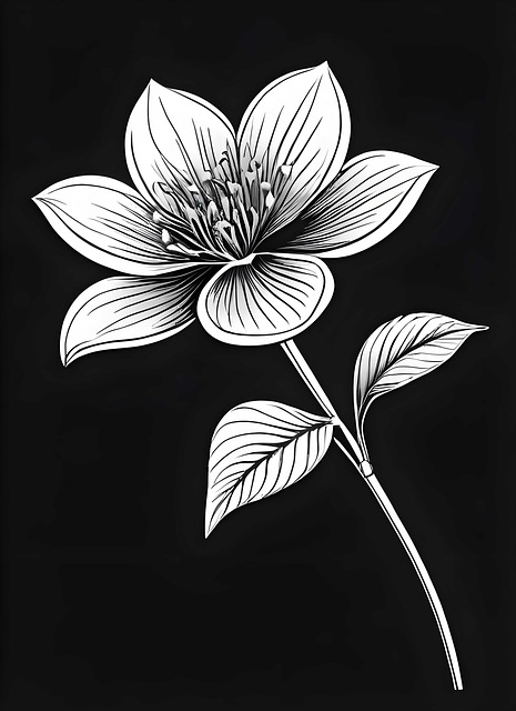 Ai Gerado, Flor, Esboço, Natureza