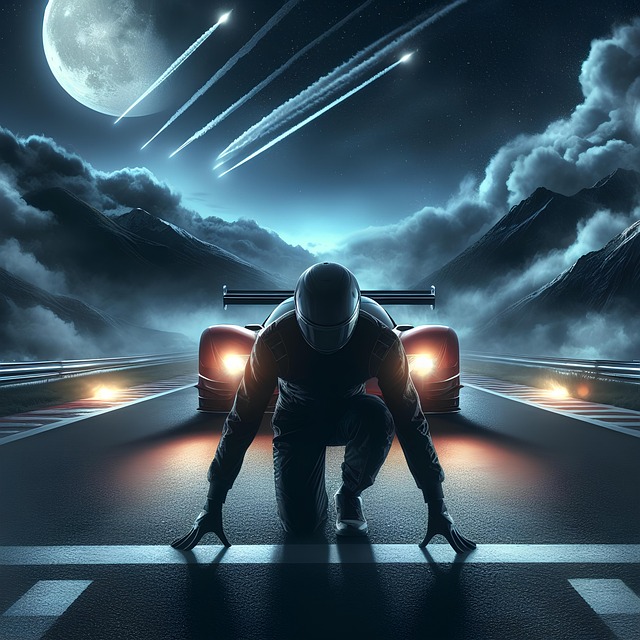 Free ai generated start line man illustration