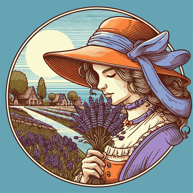 Free lavender lady model illustration