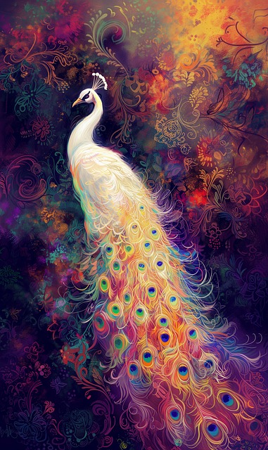 Free ai generated peacock bird illustration