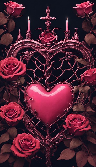 Ai Gerado, Coração, Rosas, Flores, Amor