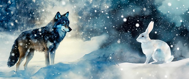Ai Generiert, Wolf, Hase, Raubtier