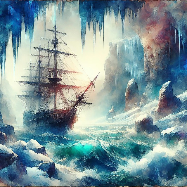 Free ai generated sailing ship illustration