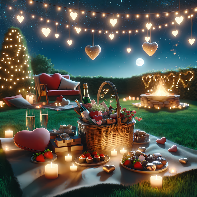 Free ai generated date picnic illustration