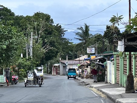 Tropisch, Asien, Philippinen, Straße