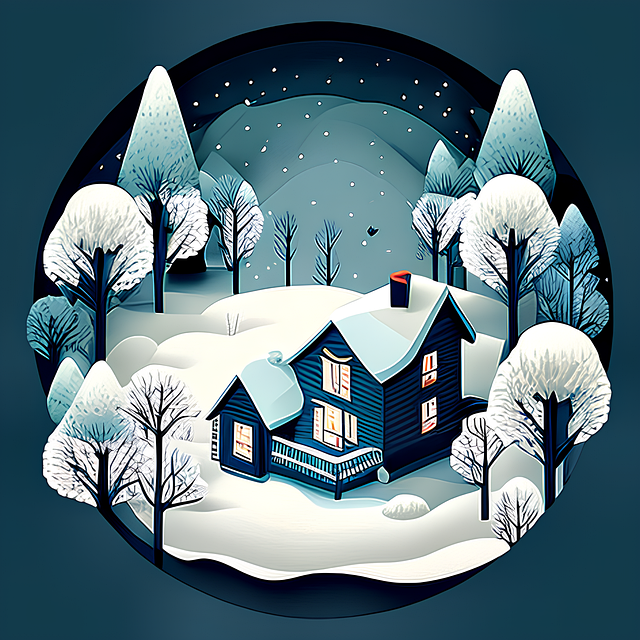 Invierno, Navidad, Nevada, Árboles
