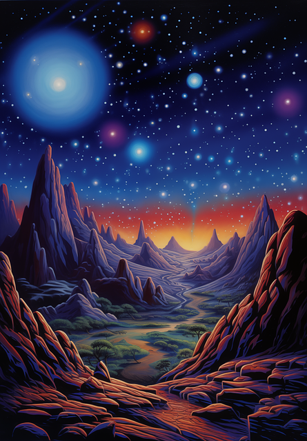 Free ai generated mountains road illustration