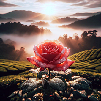 Jardín, Color De Rosa, Boh, Té