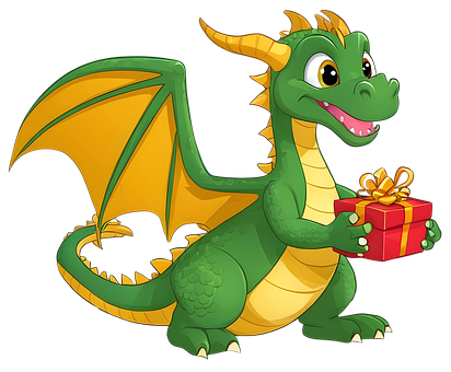 Dragon, Gave, Tegnefilm, Tegning