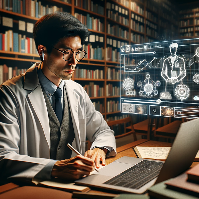 Free ai generated man technology illustration